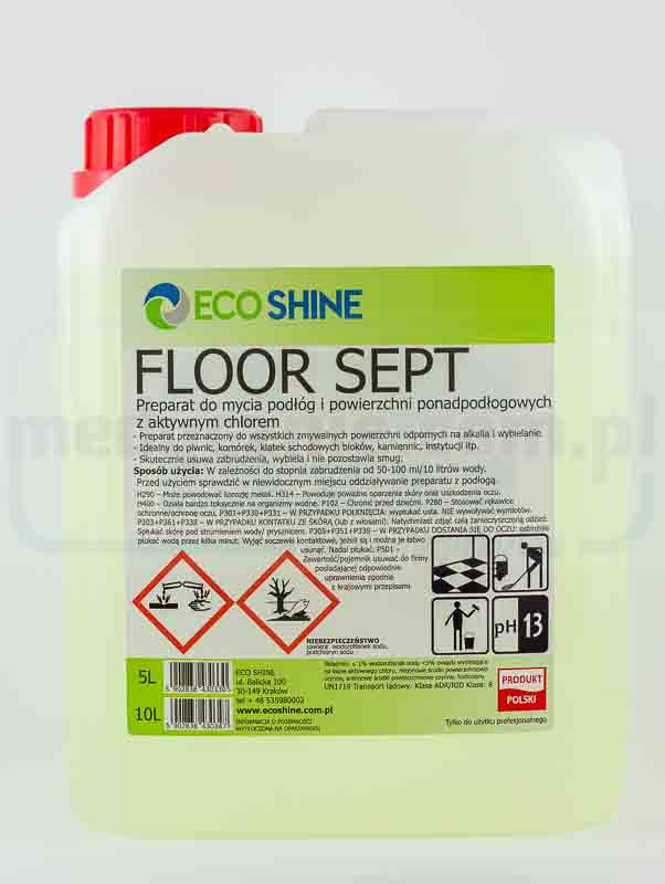 Засіб для миття підлоги з активним хлором - Floor Sept 5L ECO SHINE